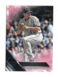 2016 Topps Update CHAD QUALLS Mother's Day Pink 02/50 -COLORADO ROCKIES - #US82 - Picture 1 of 1