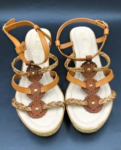 Ladies Wedge Sling Back Sandals Size 3 ( 36) New Without Box - Picture 1 of 5