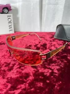 USED GOOD CONDITION BVLGARI SQUARE METAL FITTINGS SPORTY SUNGLASSES VERYGOOD M- - Picture 1 of 9