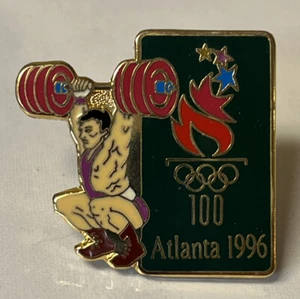 Weightlifting Olympic Pin ~ 1996 Atlanta~ Semi- Cloisonné  by Imprinted Products - Bild 1 von 9
