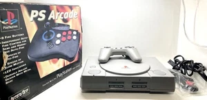 Sony PlayStation mit PS Arcade Controller & WWF Smackdown Spiel TOP! - Bild 1 von 9