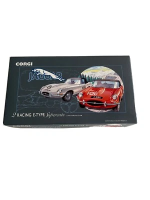 Corgi 97701; The Racing E Types Set; 2x Jaguars: Ivory Red; Excellent Boxed - Image 1 of 4