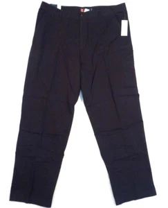 Chaps Black Flat Front Cotton Casual Pants Men's NWT - Picture 1 of 4