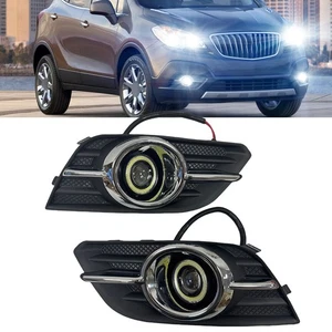 Proyector LED DRL Halo Ojo de Ángel Luces Antiniebla y Escurrimiento z Para Buick Encore 2013-2016 - Imagen 1 de 24