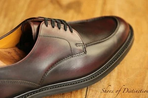 Zapatos Derby de cuero borgoña bruñido Grenson con cordones Reino Unido 8,5 D EE. UU. 9,5 UE 42,5 - Imagen 1 de 12