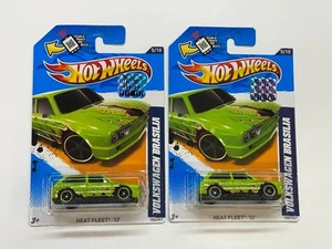 2012 HOT WHEELS HEAT FLEET VOLKSWAGEN BRASILIA COLLECTOR NO. 155/247 LOT OF 2 - Picture 1 of 11