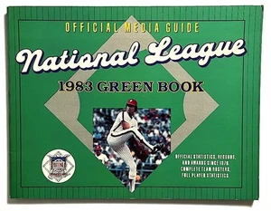 1983 NATIONAL LEAGUE GREEN BOOK ~ Media Guide w/ Steve Carlton Phillies Cover - Picture 1 of 1