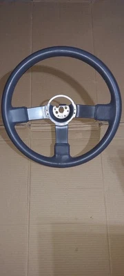1984-1987 Buick Regal Grand National Leather Wrap Steering Wheel 15" Gray Good - Image 1 of 4