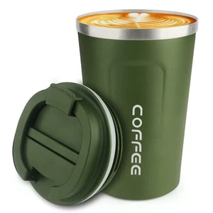 12 oz Stainless Steel Vacuum Insulated Tumbler - Coffee Travel Mug Spill Proo... - Picture 1 of 7