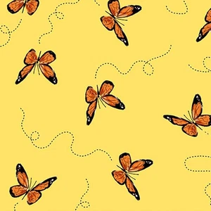 Andover - Sunflower Meadow - Butterflies - Yellow, Fabric BTY - Picture 1 of 5