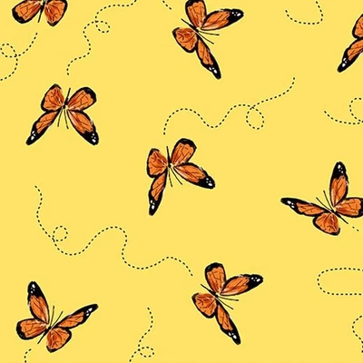 Andover - Sunflower Meadow - Butterflies - Yellow, Fabric BTY - Image 1 of 4