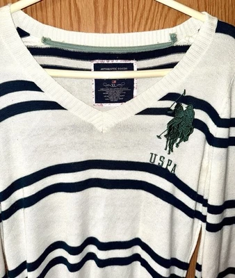 Suéter de la Asociación de Polo de Estados Unidos para mujer extra grande preppy clásico con logotipo grande Foto 1 de 4