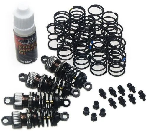 Yeah Racing Dsg-0055gm Shock-gear 55mm Damper Set for 1/10 Touring Car Gun Metal