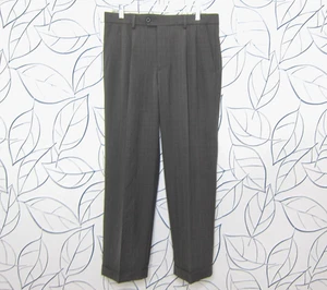 GH BASS grau kariert Plissee vorne, Bündchen Bein, Anzughose Herren Größe 32x30 neu! - Bild 1 von 10