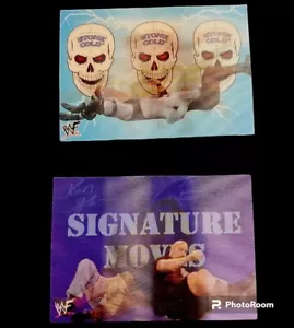 1999 Artbox STONE COLD STEVE AUSTIN #34 And SIGNATURE MOVEs #2 Lenticular Cards - Picture 1 of 3