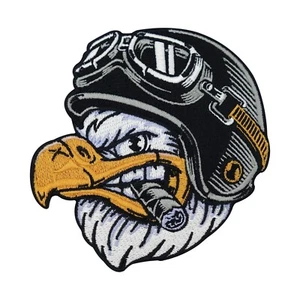 Biker Adler mit Zigarre Patch für Lederwesten | Motorrad Flicken, Lederjacke - Bild 1 von 6