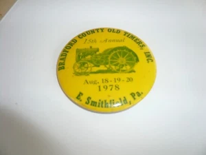 Bradford County Old Timers East Smithfield 1978, Pensilvania 15º anual - PIN - Imagen 1 de 2