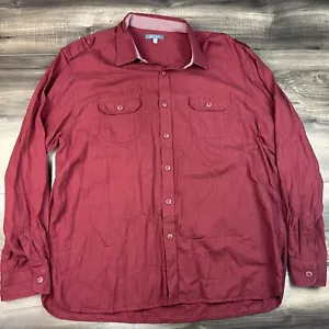 Madison Shirt Mens XXL Red Button Up Long Sleeve - Picture 1 of 8