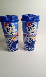 Royal Caribbean Coca Cola Traveler 20 oz Tumblers with Lids Set of 2 - Picture 1 of 7