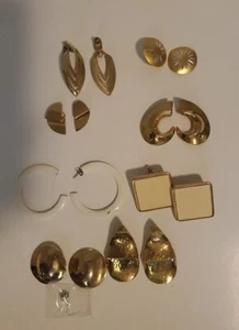 Earring Pairs Lot Broken Bent Back Jewelry Pierced Craft Idea - Picture 1 of 21