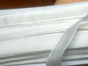 seam binding rayon 5/8" ribbon woven edge white 3yds made in USA - Picture 1 of 4