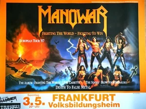 MANOWAR  1987  FRANKFURT  ++  Orig. Concert Poster  - Tour Poster - 85x66 cm xx - Picture 1 of 1