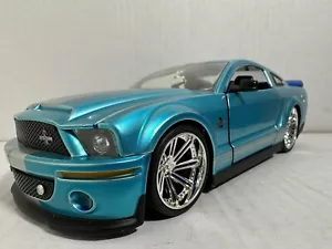 JADA BIGTIME BTM 2008 FORD SHELBY GT-500KR CANDY BLUE 1:24 DIECAST NEW NO BOX - Picture 1 of 12