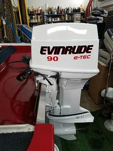 Evinrude Outboard 8 decal set - 90 hp MARINE VINYL custom shadow set - Picture 1 of 2