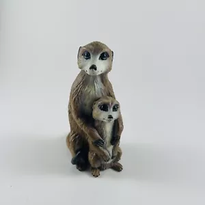 2006 MEERKAT WITH BABY SAFARI LTD UNGLAUBLICHE KREATUREN 4" HARTGUMMI FIGUR - Bild 1 von 7