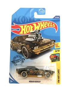 (1) HOT WHEELS 2020 Main Line #67/250 Rodger Dodger 8/10 Art Cars black - Picture 1 of 9