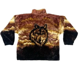 GIACCA PILE ORSO GRAFICA MARRONE BEAR RIDGE OUTFITTERS VINTAGE ANNI 80 90 XXL - Foto 1 di 8