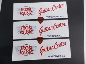 IRON MUSIC VANCOUVER 1980s Odyssey Guitar Shop Loverboy 3 calcomanías y 2 selecciones Nuevo de Lote Antiguo - Imagen 1 de 4