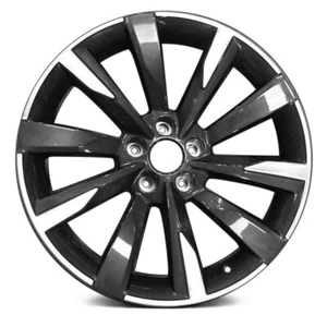 Wheel For 2019 Infiniti Q60 19x9 Alloy 10 Turbine Spoke Machined Dark Charcoal - Picture 1 of 1