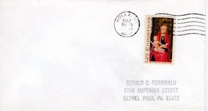 MERRY CHRISTMAS,  HOLLY, MI 1967  FDC11219 - Picture 1 of 1