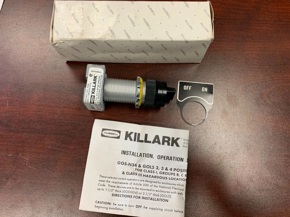 Killark-Hubbell Selector Switch GO5-2A0FN34 - Image 1 of 4