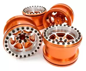 Precision CNC Machined 6 Spoke Wheel Set (4) for Axial 1/10 Yeti Rock Racer - Picture 1 of 1