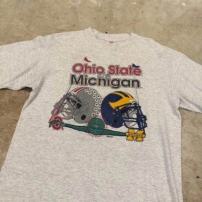 Camiseta Ohio State v Michigan “The Game” 1997 casco grande puntada única Foto 1 de 4