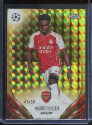 2023-24 Topps Cromo UCC - Bukayo Saka - Refractor Oro /50 Foto 1 de 2