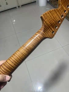 24inch 4a Roasted flame maple 22frets electric guitar neck for JAGUAR Body gloss - Picture 1 of 8