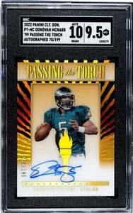 2022 Clearly Donruss Donovan McNabb Auto Passing The Torch /199 SGC 9.5 - Picture 1 of 2