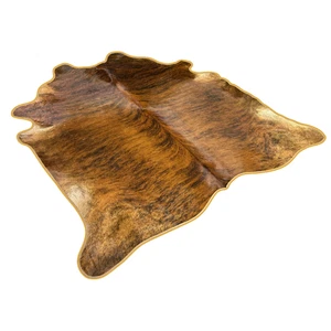Brindle Cowhide Rug with Leather Binding XL - Size: XL (90"x82" Ft) - Picture 1 of 6