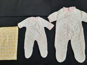 Vintage Baby Puppen Schlafanzug & Flanell Puppendecke - 70er Jahre " - Bild 1 von 4