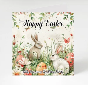 Personalised Happy Easter cards pack of 6, 6x Easter cards - Picture 1 of 3
