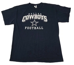 Vintage NFL Dallas Cowboys T-shirt Mens Size L Large Dark Blue Football - Picture 1 of 11