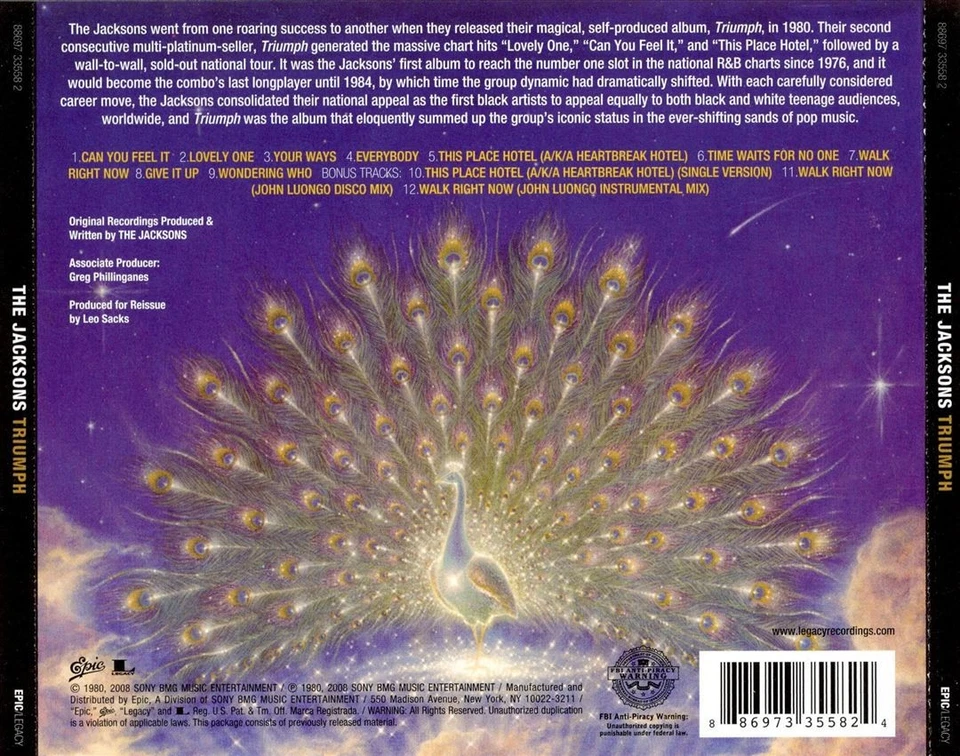 THE JACKSONS - TRIUMPH [EXPANDED EDITION] NEW CD Foto 1 de 1