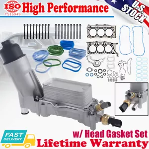 Oil Filter Housing & Head Gasket Set Bolts Kit For 2014-2018 Jeep Wrangler Dodge - Picture 1 of 12