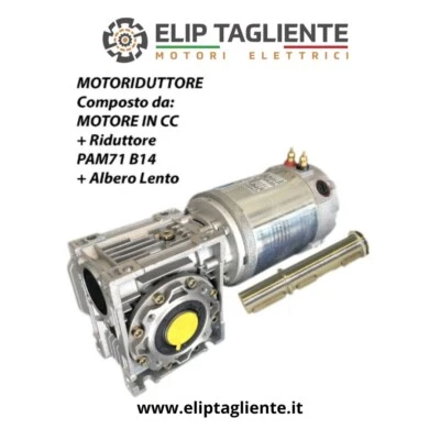 MOTORREDUCTOR 12V 800W 65 RPM DC WINCH SALPA RED TRAZIÓN A BATERÍA - Imagen 1 de 4