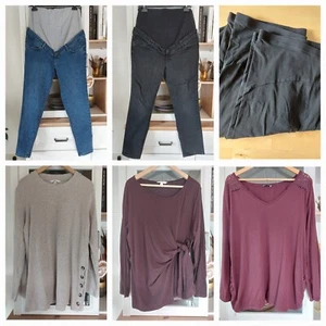 Paket Umstandsmode Herbst Winter H&M C&A Mama Jeans Pullover Shirt Gr. 44 46 48 - Bild 1 von 17