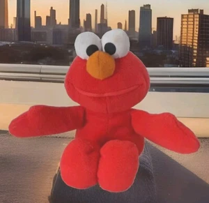 Gorro de felpa vintage Seasame Street Elmo pequeño animal de peluche rojo - Imagen 1 de 8