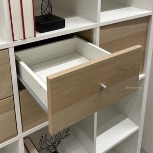 Inserto IKEA KALLAX con 2 cassetti effetto rovere colorato bianco 13×13" NUOVO DI ZECCA - Foto 1 di 4